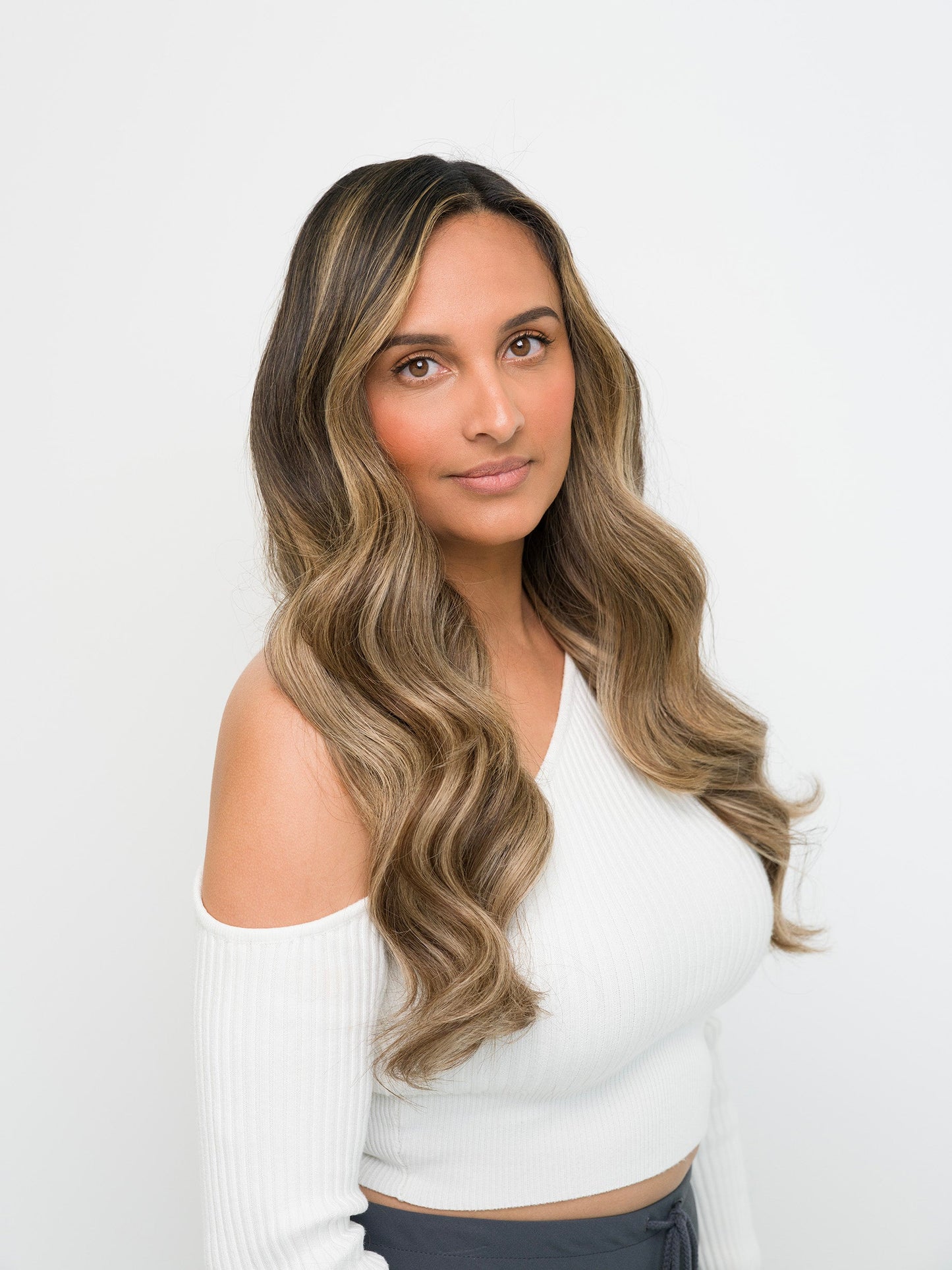 Extra Hair Extension Piece - Dark Brown & Blonde Mix #BM